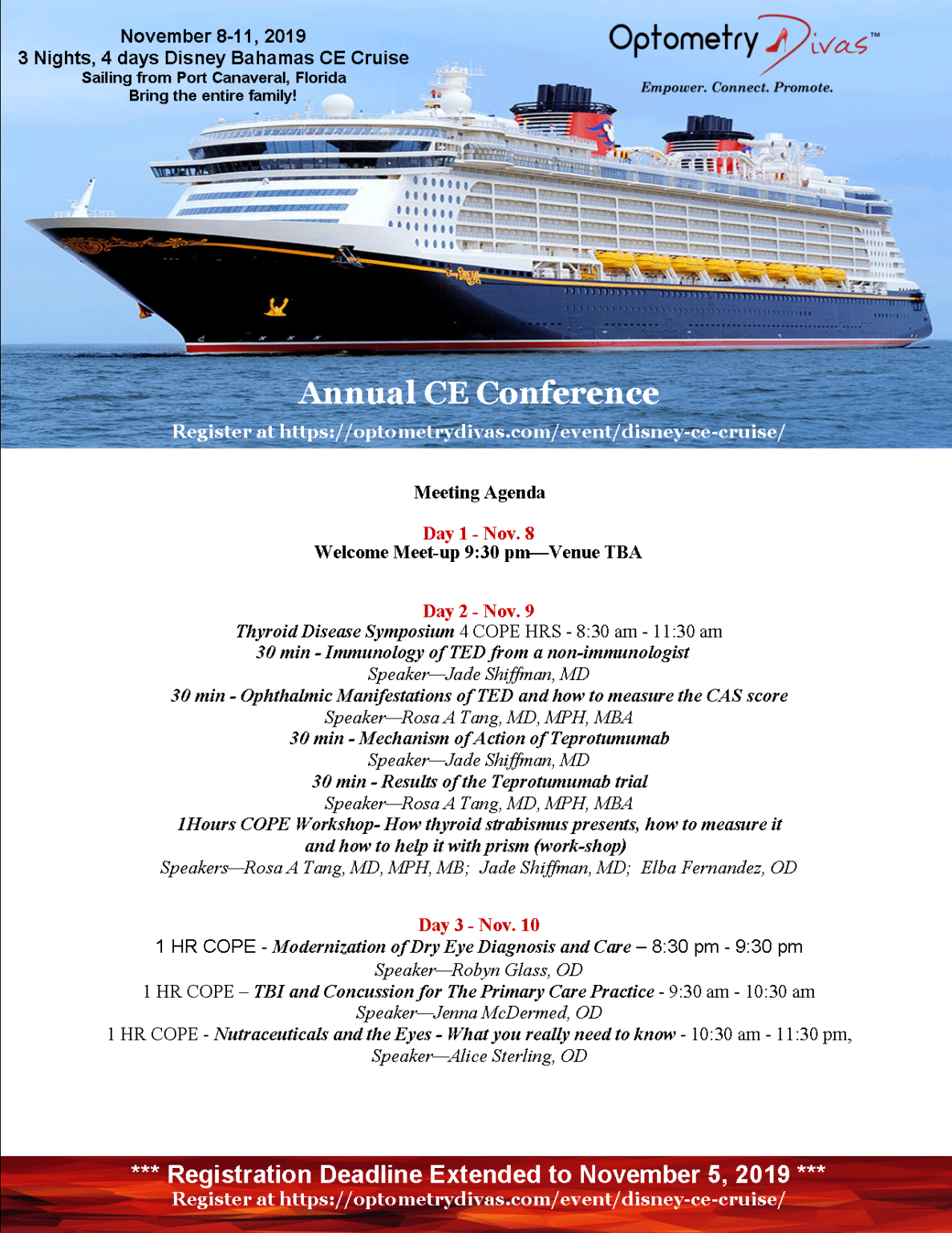 Disney CE Cruise Optometry Divas